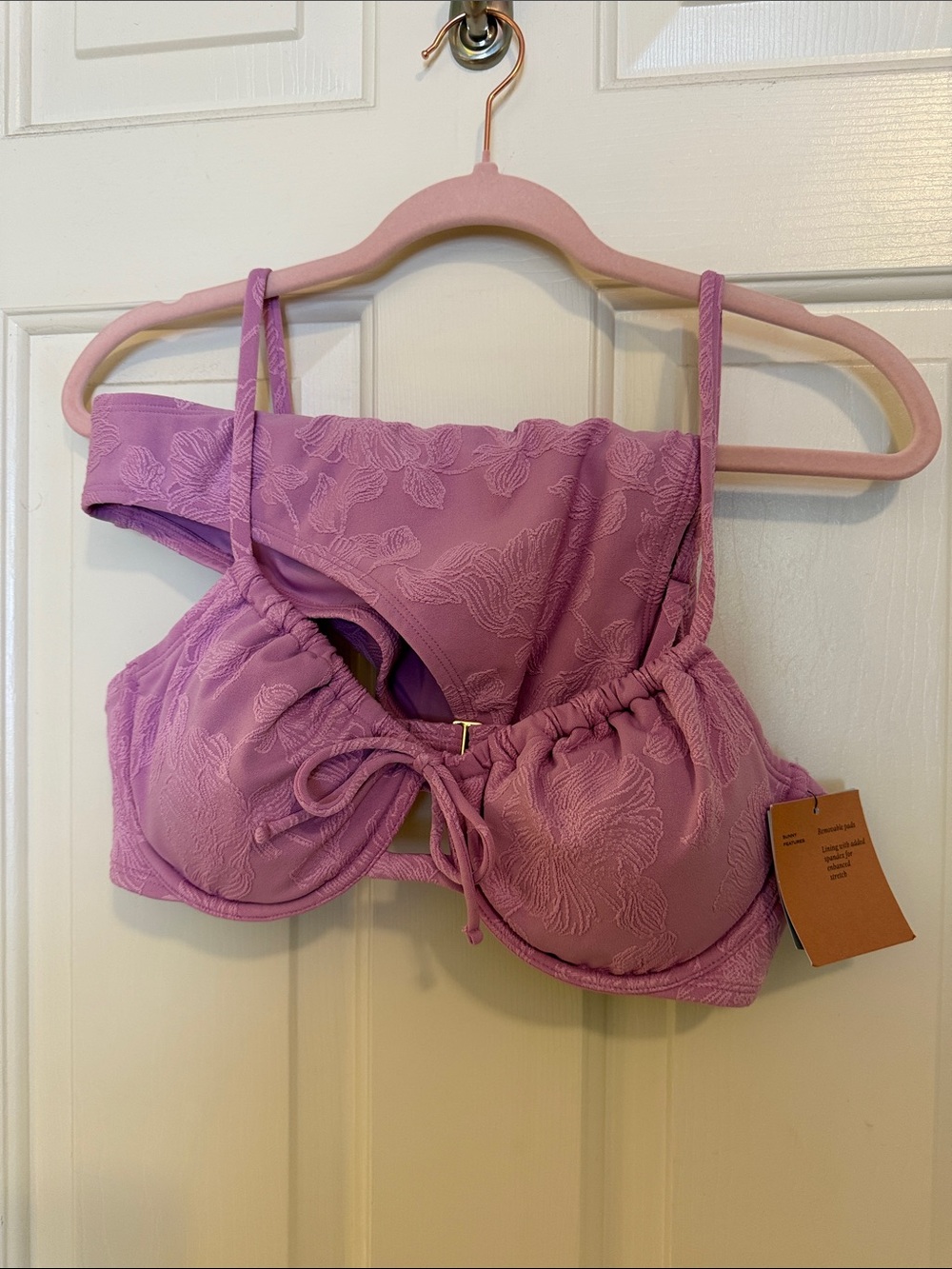 Shade & Shore lilac Textured High-Waist Bikini Set